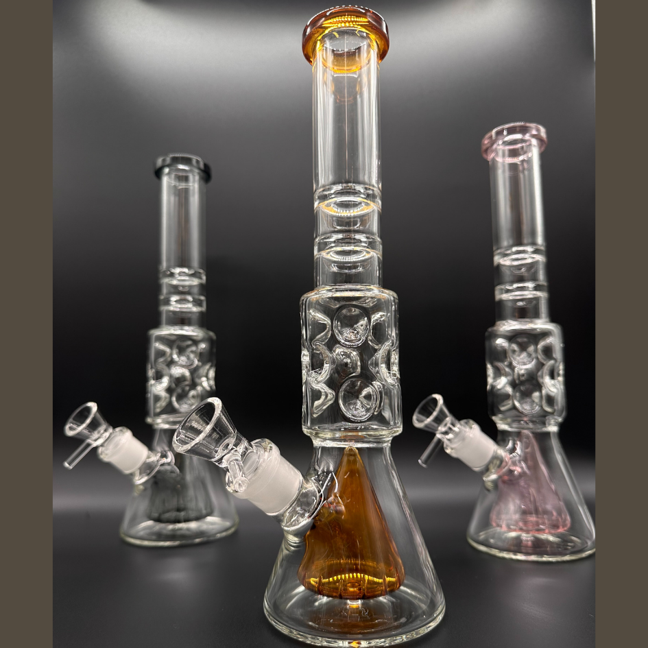 Swiss Cheese Beaker Glass