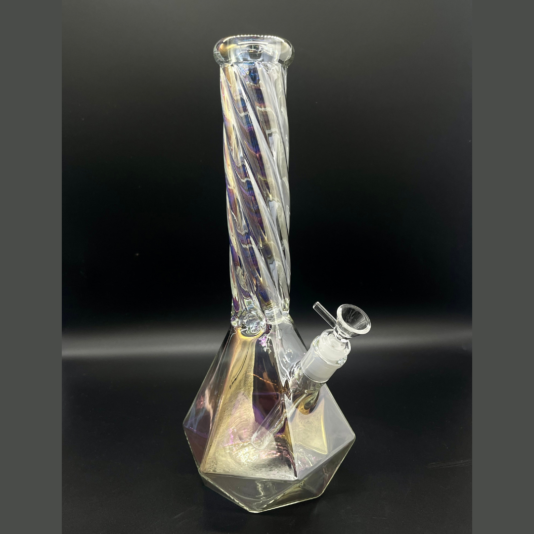 Iridescent Diamond Beaker Glass