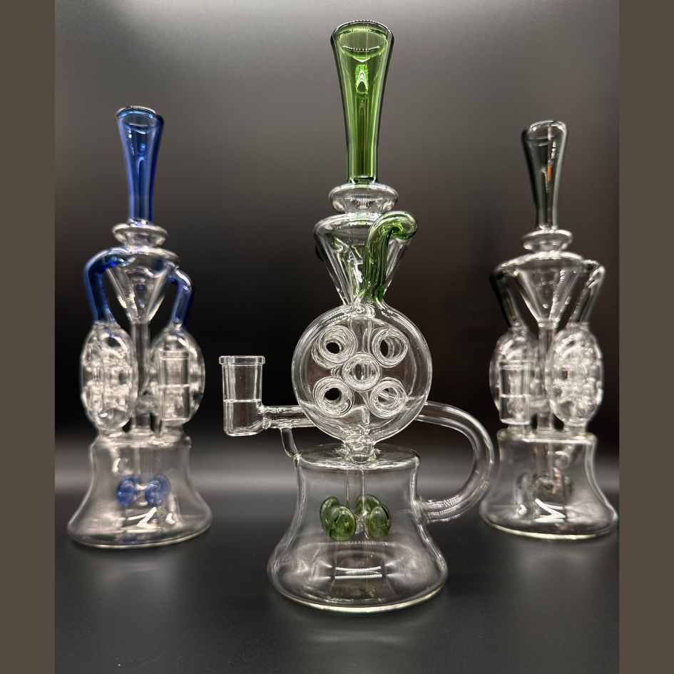 11.5" Double Barrel Glass Bong