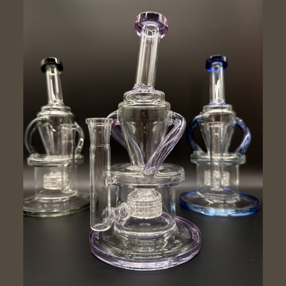 10" Single Perc Recycler Glass