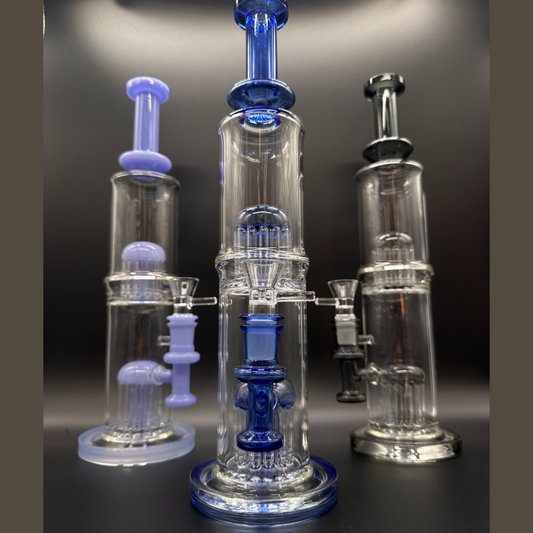 Double Perc Straight Shooter Glass