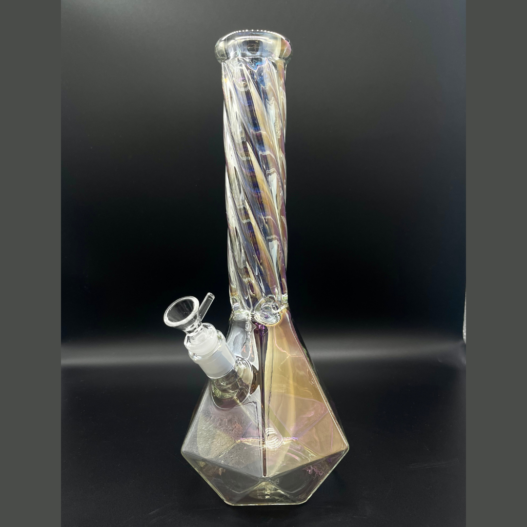 Iridescent Diamond Beaker Glass
