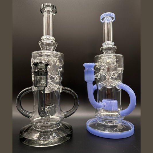 11" Swiss Cheese Double Loop Glass