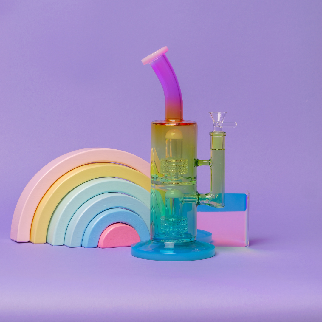 Rainbow Double Perc Glass